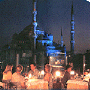 View of the Blue Mosque form the Rooftop Restaurant